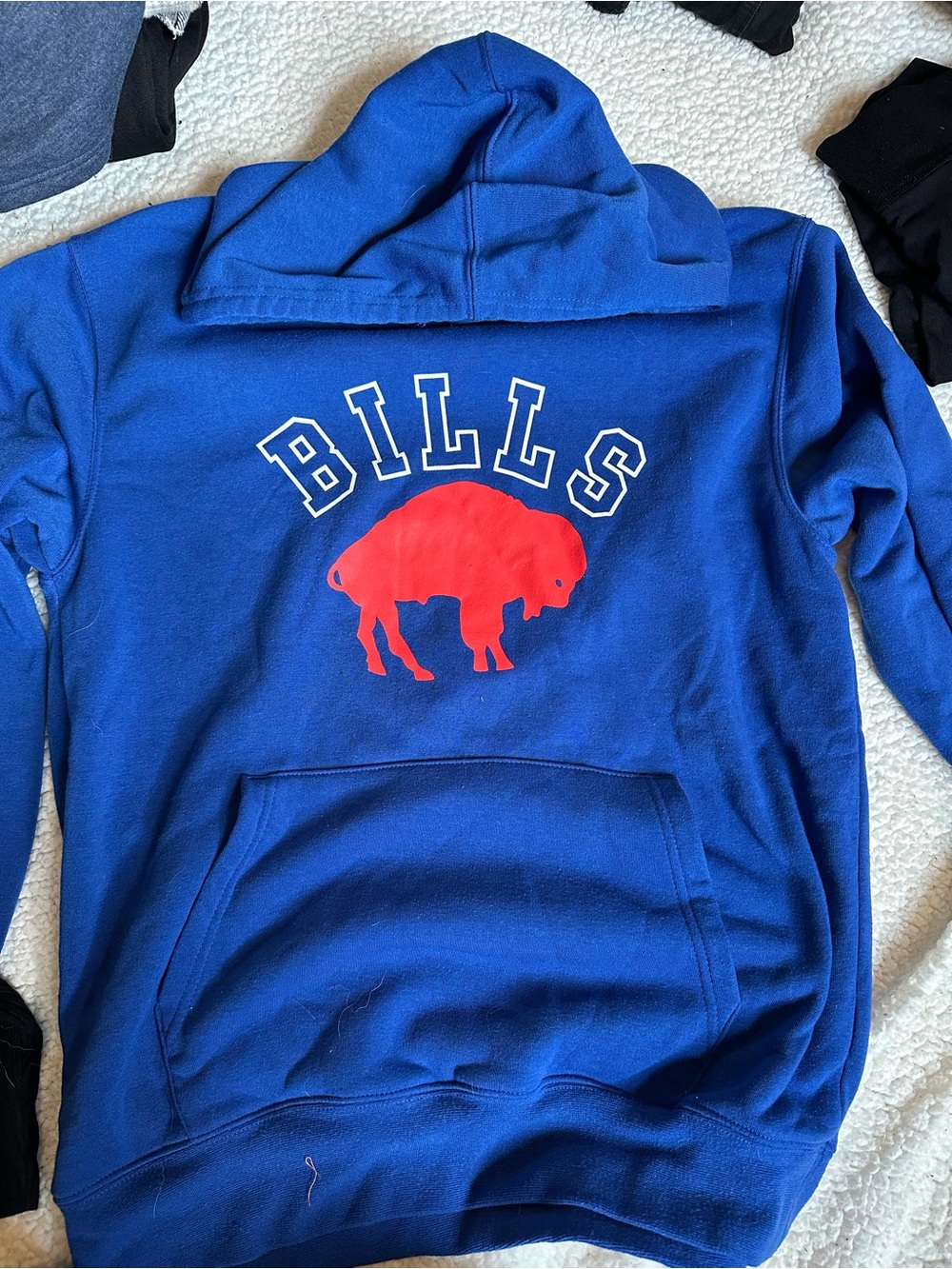 NFL Blue Hoodie with Red Buffalo Bills Logo